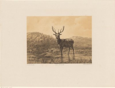 風景の中の鹿 作： Frederik Hendrik Weissenbruch