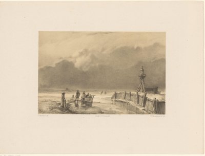 灯台のある氷景 作： Frederik Hendrik Weissenbruch