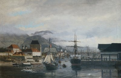 ベルゲン港、トールボーデン 作： Frederik Sorvig