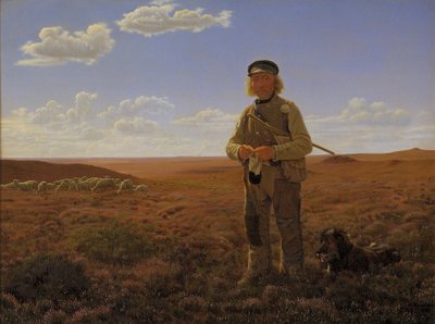 湿原のユトランド羊飼い 作： Frederik Vermehren