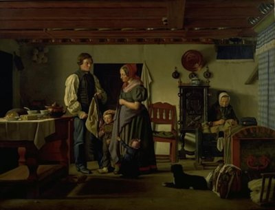 予備兵の家族との別れ 作： Frederik Vermehren