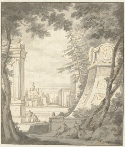 古典主義建築のファンタジー風景 作： Frederik de Moucheron