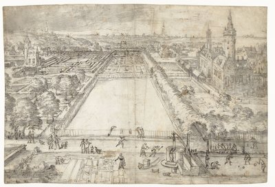 都市の近くにある城と公園 作： Frederik van Valckenborch