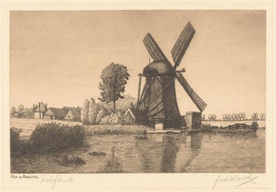 Aan de Angstel (オブジェクトの元のタイトル) 作： Frederik van der Harst (signed by artist)