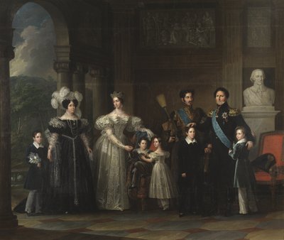 ベルナドット家（スエードとノルヴェーグの君主制）：オスカー1世（1799-1859）、デジレ・クラリー（1777-1860）、ジョセフィーヌ・ド・ロイシュテンベルグ（1807-1867）、シャルル15世（1826-1872）、オスカー2世（1829-1907）、シャルル14世ジャン（1763-1844）、ル・プリンス・グスタフ（1827-1852）、ル・プリンシパル 作： Fredric Westin