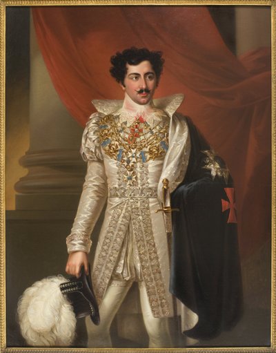 Oscar I, roi de Suede et Norvege - ウェスティン、フレドリック（1782-1862）による、スウェーデンとノルウェーの王、オスカー1世（1799-1859）の肖像。キャンバスに油彩。サイズ：149x114cm。ストックホルム国立博物館 作： Fredric Westin