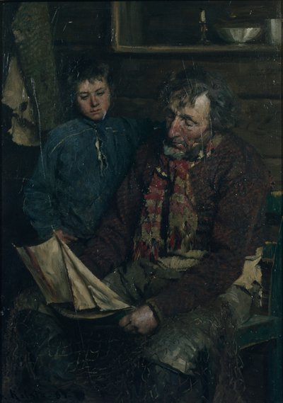 漁師と息子 作： Fredrik Kolstoe