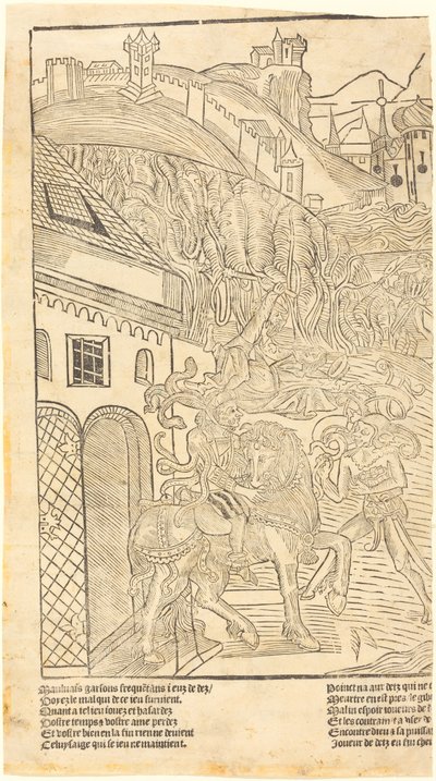 さいころ遊びに対する警告 作： French 15th Century
