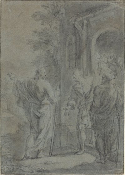 数字（使徒の一人を呼ぶキリスト？） 作： French 17th Century