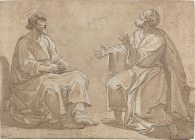 二人の聖人 作： French 17th Century
