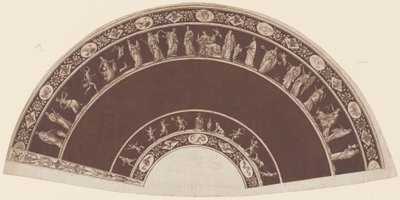 アポロに加工するクラシカルフィギュア付きのファン 作： French 18th Century