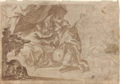 イサクの前のヤコブとレベッカ [直訳] 作： French 18th Century