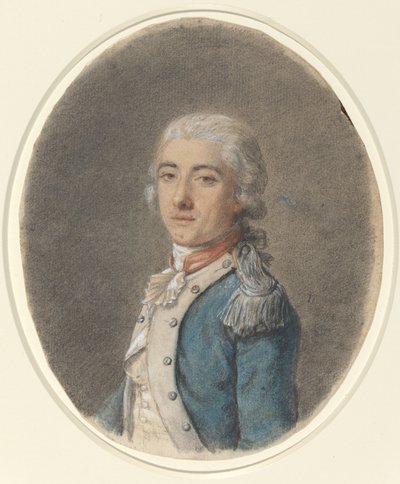 軍服を着た男の肖像 作： French 18th Century