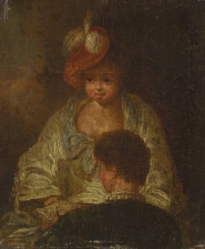若い女性と男性 作： French 18th Century