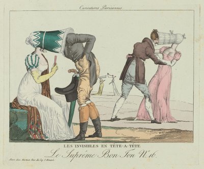 The Invisibles 1 対 1 (Tete-a-Tete with Poke Bonnets) 作： French 19th Century