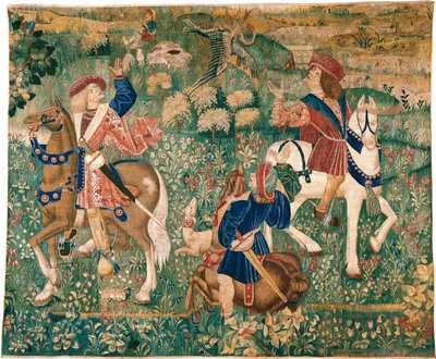 鷹狩りのシーンc。 1500 作： French Master