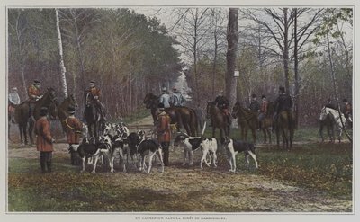 フランス、ランブイエの森にある十字路（カラー写真 作： French Photographer