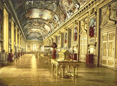 パリのルーブル美術館にあるギャラリー、1890〜1900年 作： French Photographer