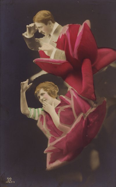 薔薇から女と男が浮かび上がる（フォトコラージュ） 作： French Photographer