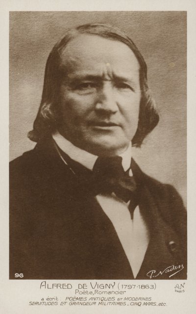 アルフレッドドヴィニー（1797-1863）、フランスの詩人、小説家 作： French Photographer