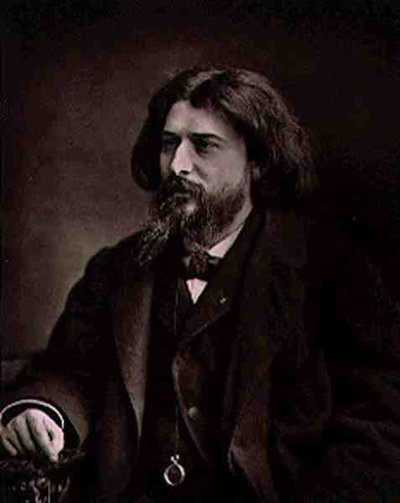 アルフォンス・ドーデ（1840-97）、1874-78年頃の「Galerie Contemporaine」より（モノクロ写真 作： French Photographer