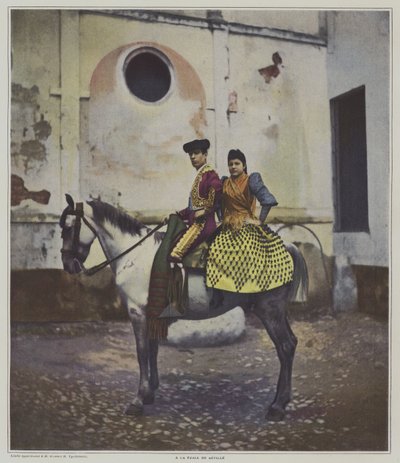 セビーリャのフェリアにて（カラーリトグラフ 作： French Photographer