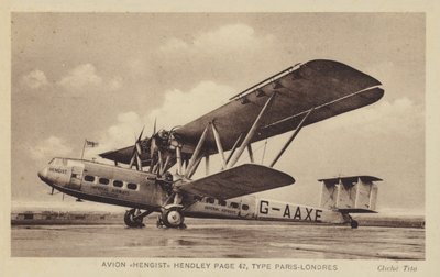 Avion Hengist Hendleyページ42、タイプParis-Londres 作： French Photographer