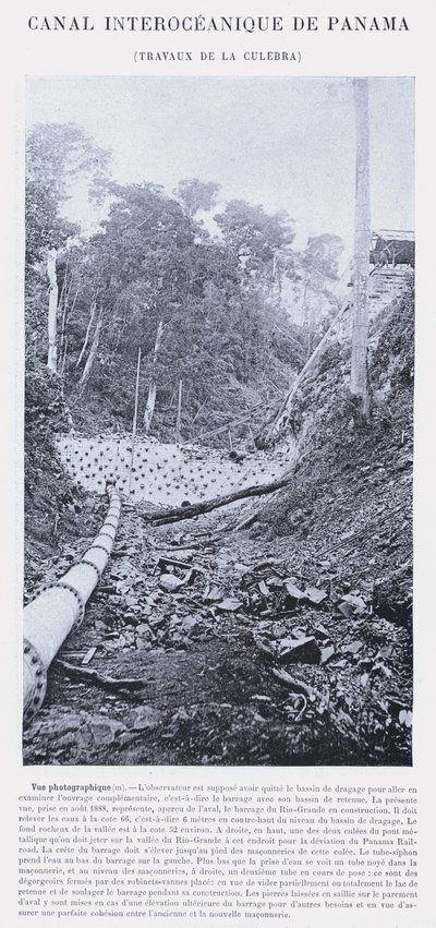 パナマ大洋間運河、ラ・クレブラの作品（モノクロ写真 作： French Photographer