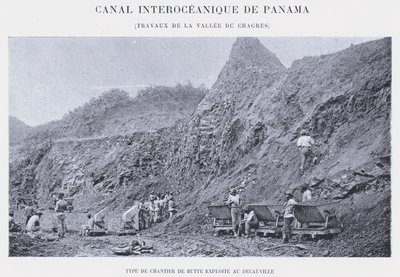 パナマ大洋間運河、チャグレス・バレー・ワークス(モノクロ写真) 作： French Photographer