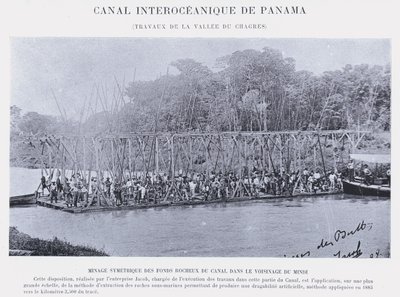 パナマ大洋間運河、チャグレス・バレー・ワークス(モノクロ写真) 作： French Photographer