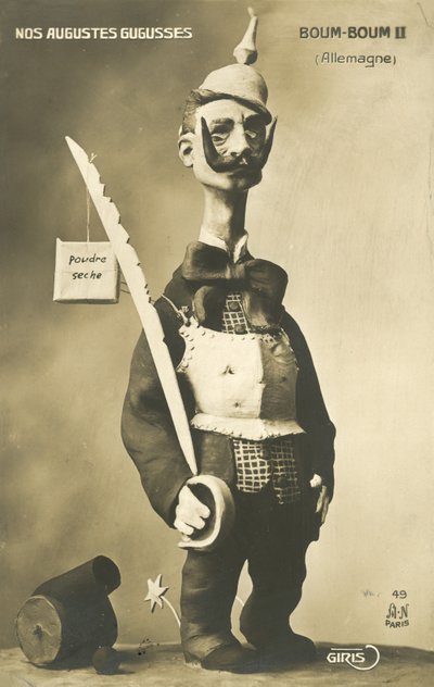 ドイツのカイザー・ウィルヘルム2世の風刺画（モノクロ写真 作： French Photographer