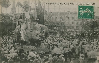 カーニバルドニース1913。1913年に発送されたポストカード。 作： French Photographer