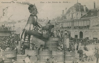素敵なカーニバル、シャア、悪魔の薬。 1913年に送られたはがき。 作： French Photographer