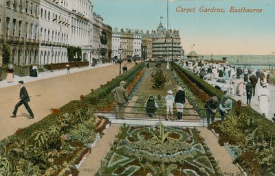 カーペットガーデン、イーストボーン、イギリス。 1913年に送られたはがき。 作： French Photographer