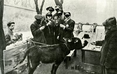 デマを祝う：1910年のサロン・デ・インデペンデントで、「過剰な未来派の画家」ボロナリが署名した「Et le soleil fall a sleep sur l "Adriatic」というタイトルの絵が提示され、大成功を収めました。キャンバスは実際に使用して描かれていました。 a 作： French Photographer