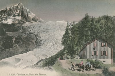 シャモニー-ボソン氷河。 1913年に送られたはがき。 作： French Photographer