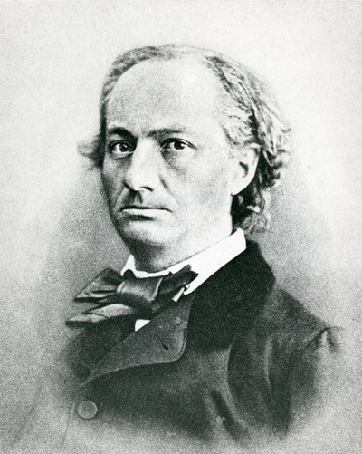 シャルル・ボードレール（1821-67）（モノクロ写真 作： French Photographer