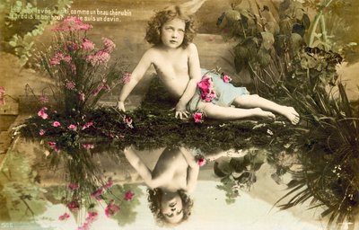 子供、プールでの反射 作： French Photographer