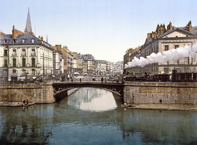ナントにおけるエドレとロワールの合流点、1890年〜1900年 作： French Photographer