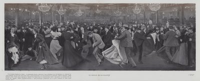 パリ、ムーラン・ド・ラ・ギャレットでのダンス（モノクロ写真 作： French Photographer