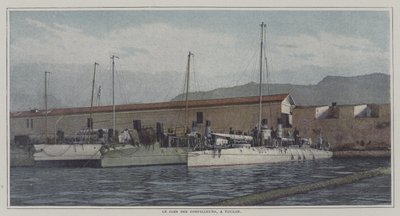 フランス、トゥーロン港の駆逐艦（カラー写真 作： French Photographer