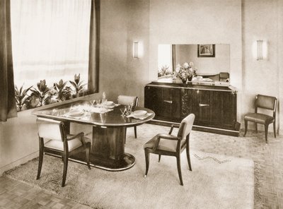 Ensembles Mobiliers のダイニング ルーム、パブ。 1937年。 作： French Photographer