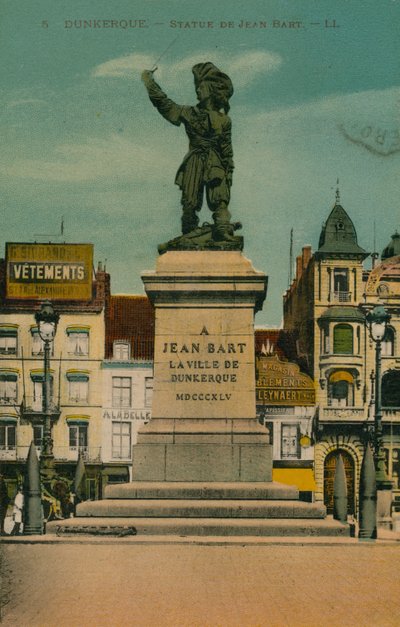 ダンケルク-ジャンバートの像。 1913年に送られたはがき。 作： French Photographer
