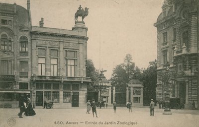アンバースの動物園への入り口。 1913年に送られたはがき。 作： French Photographer