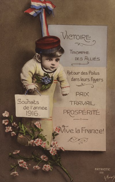 フランスの年賀状、1916 作： French Photographer