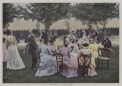 フランス・ドーヴィルの観光客（カラー写真 作： French Photographer