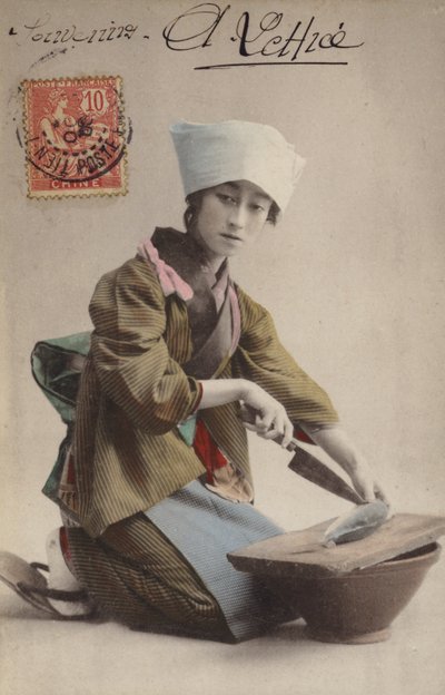 魚の切り身の日本人の女の子 作： French Photographer