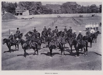ロシア軍：連隊の将校（モノクロ写真 作： French Photographer