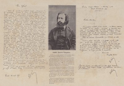 パリ・コミューン、シャルル＝テオフィル・フェレ（モノクロ写真 作： French Photographer