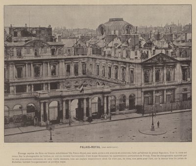 パリ・コミューン、パレ・ロワイヤル、外観（モノクロ写真 作： French Photographer